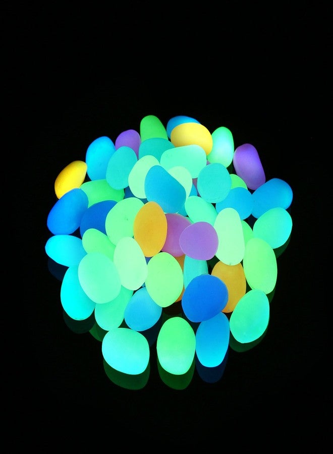 Shiny Stone Glow in The Dark Pebbles,Decorative Glow Stones,Fish Tank Aquarium Gravel,Glow Pebbles for DIY Garden Gifts Decoration(Big Size, 3-4cm, 400g/14.1oz) (Multicolor) - Image 1